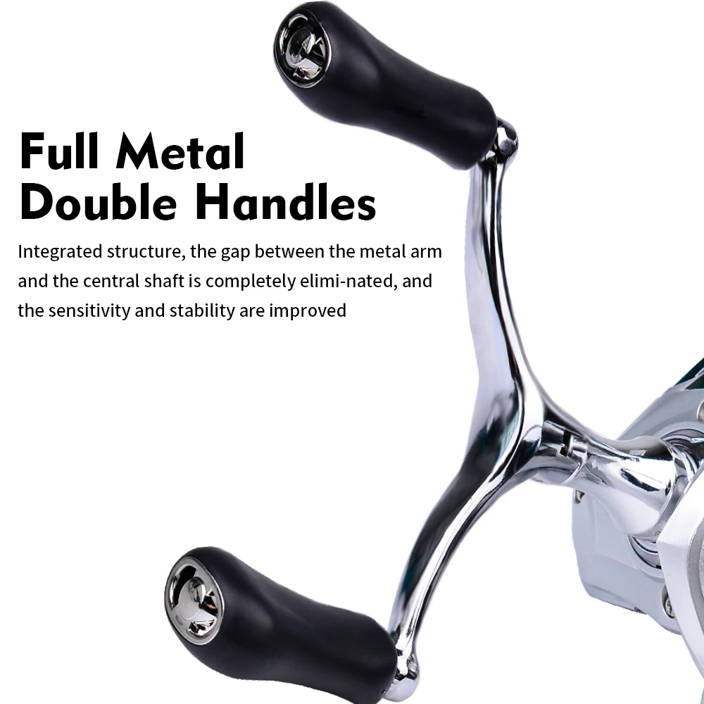 PROBEROS-carrete de pesca serie 1500-2500, rueda giratoria de doble Mango, resistente al agua, 5 + 1BB, mango izquierdo y derecho, intercambiable - imagen 5