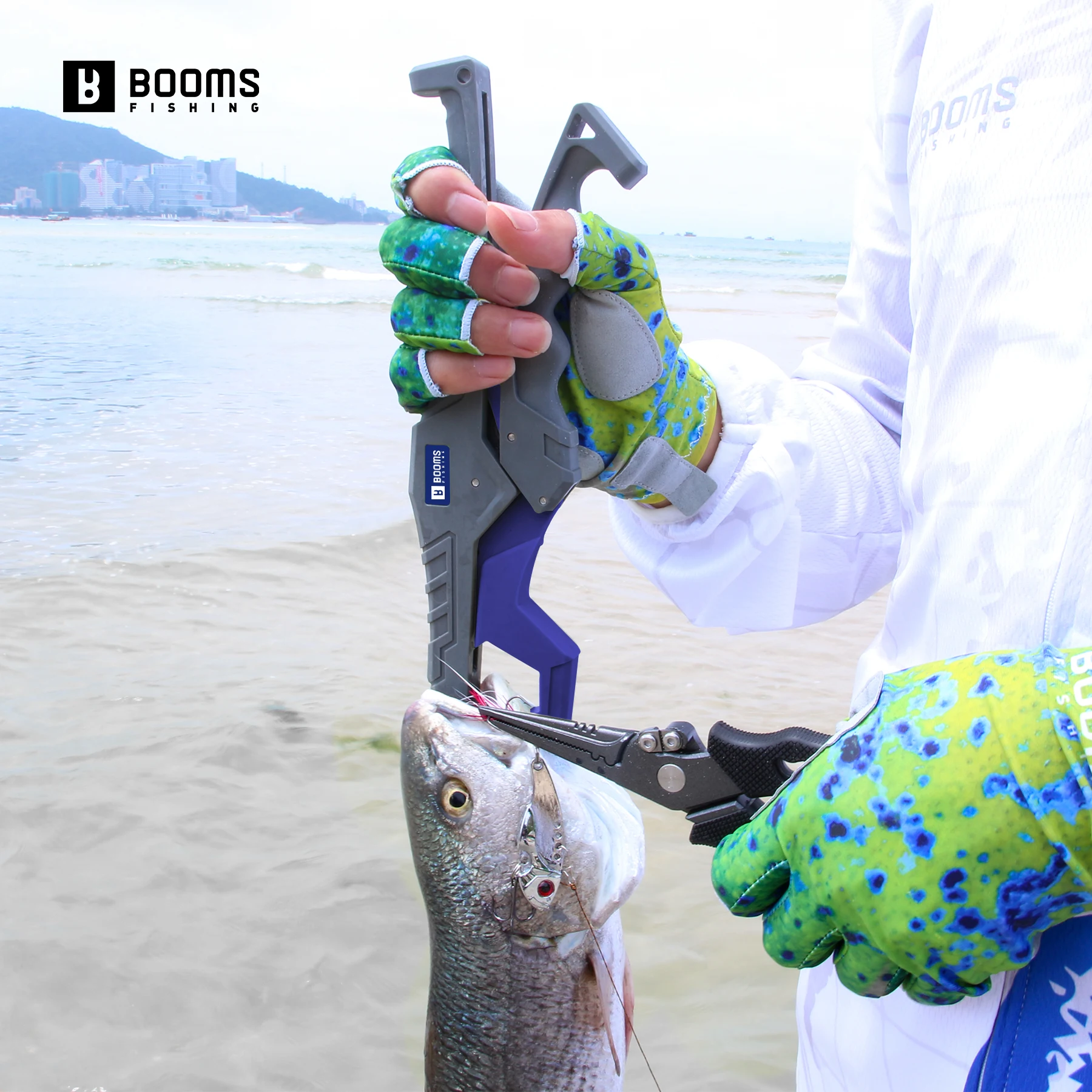 Booms Fishing G05 9.4in Fish Gripper con Lanyard Anti-Rust Anti-Corrosion Grabber Keeper para accesorios de herramientas de pesca de grip de pescado - imagen 4