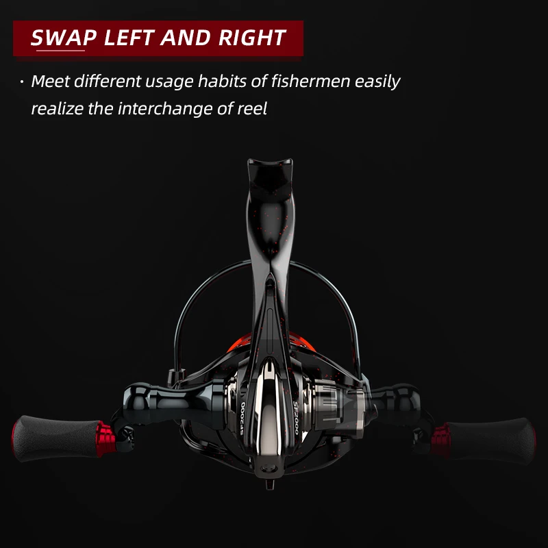 MEREDITH-carrete de pesca giratorio serie SF 10 + 1, rodamientos de acero inoxidable, 8KG, máxima arandela de arrastre para pesca en el mar, pesca de carpa - imagen 5