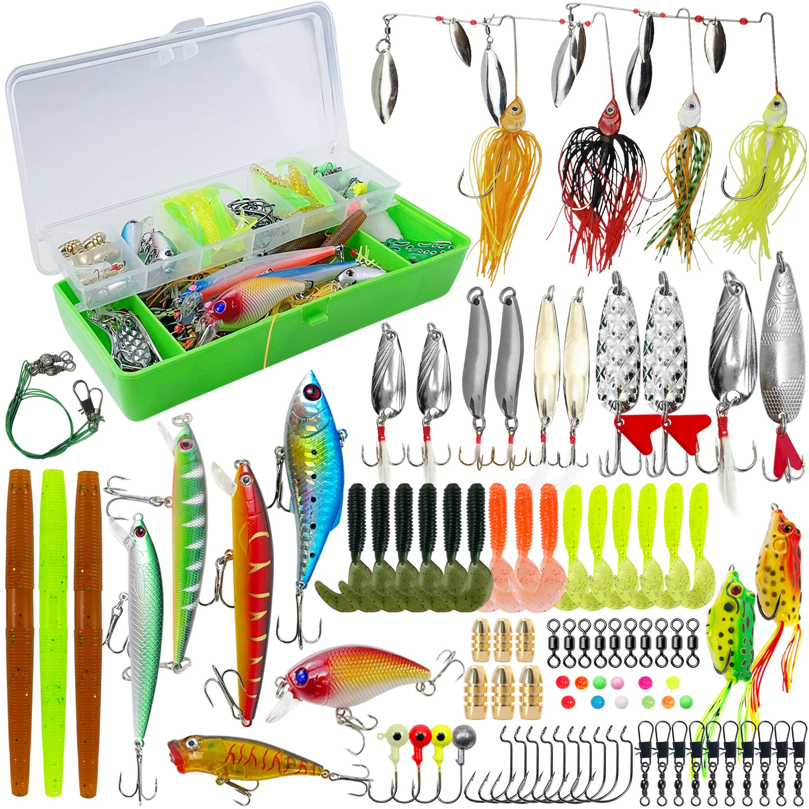 Free Fisher Kit de señuelos de mar con plomos y Jig Head vinilo - imagen 4