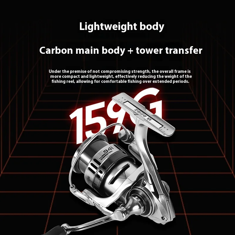 SEMBO 941 Carrete Giratorio Carbono Ligero – Antiexplosión Lubina - imagen 4