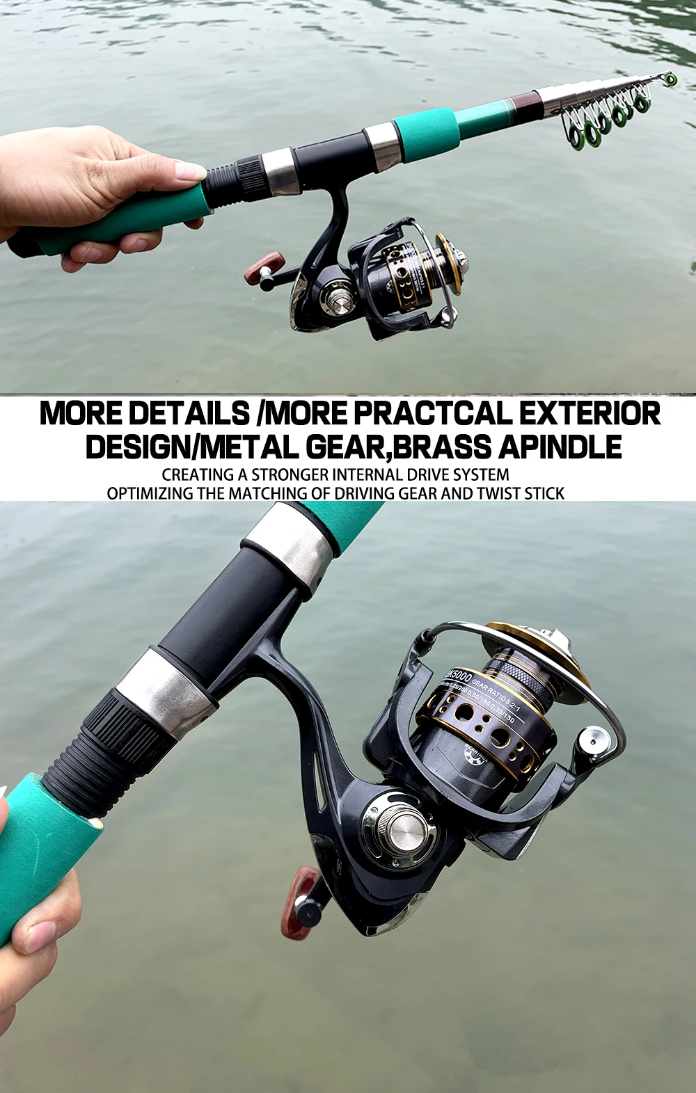 Experimente el mejor equipo de pesca con una caña y carrete duraderos y versátiles diseñados para un rendimiento óptimo