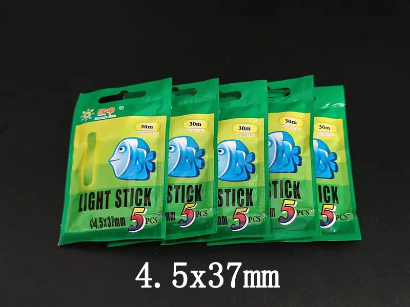 20 paquetes de barra de luz fluorescente 5 en 1 barra de luz cilíndrica 4,5x37mm/3,0x25mm barra que brilla en la oscuridad para pesca/accesorio de fiesta J565 - imagen 3