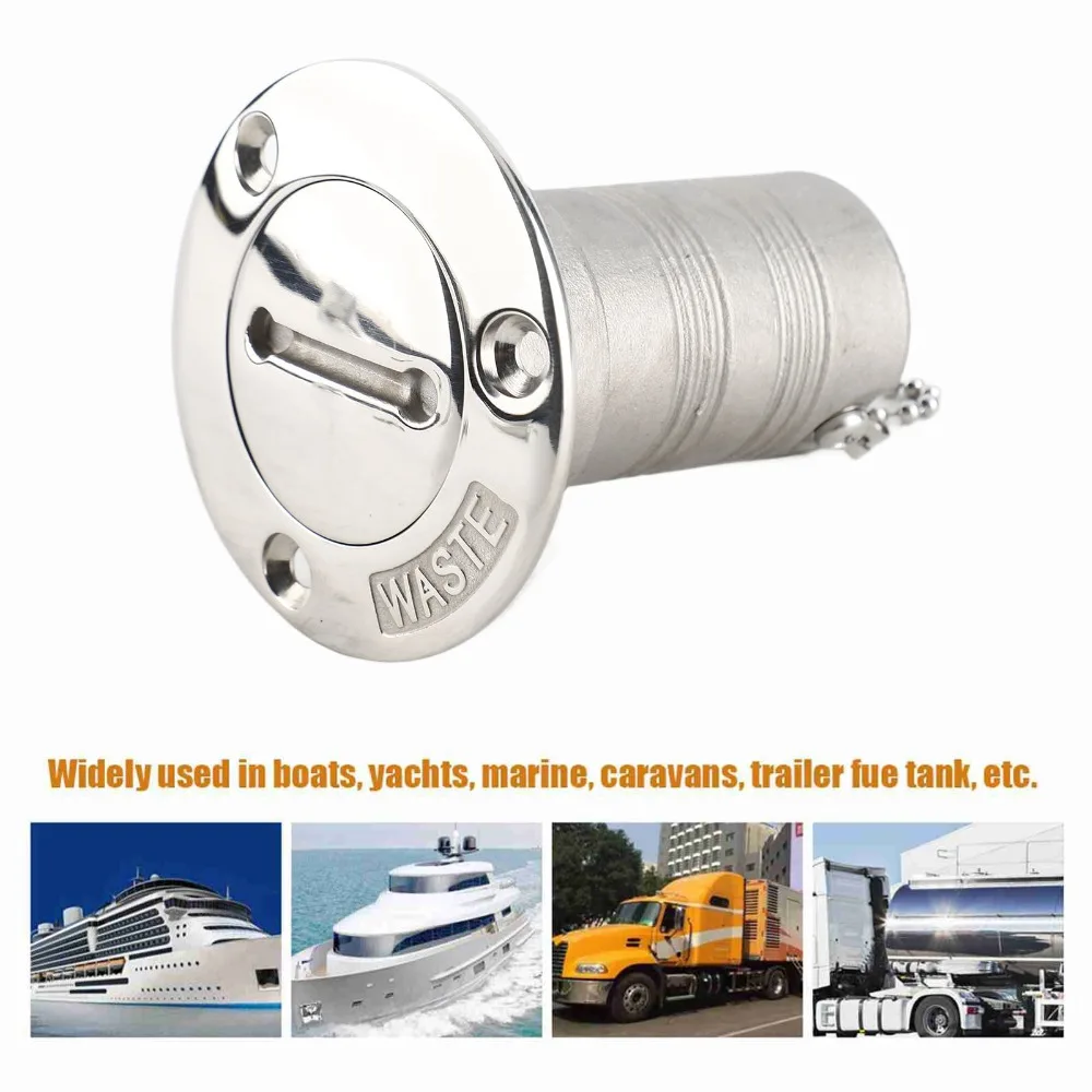Accesorios para barcos, relleno de cubierta marina de acero inoxidable 316, relleno de tanque de combustible bloqueable de 1,5 pulgadas, acceso al tanque de combustible - imagen 2