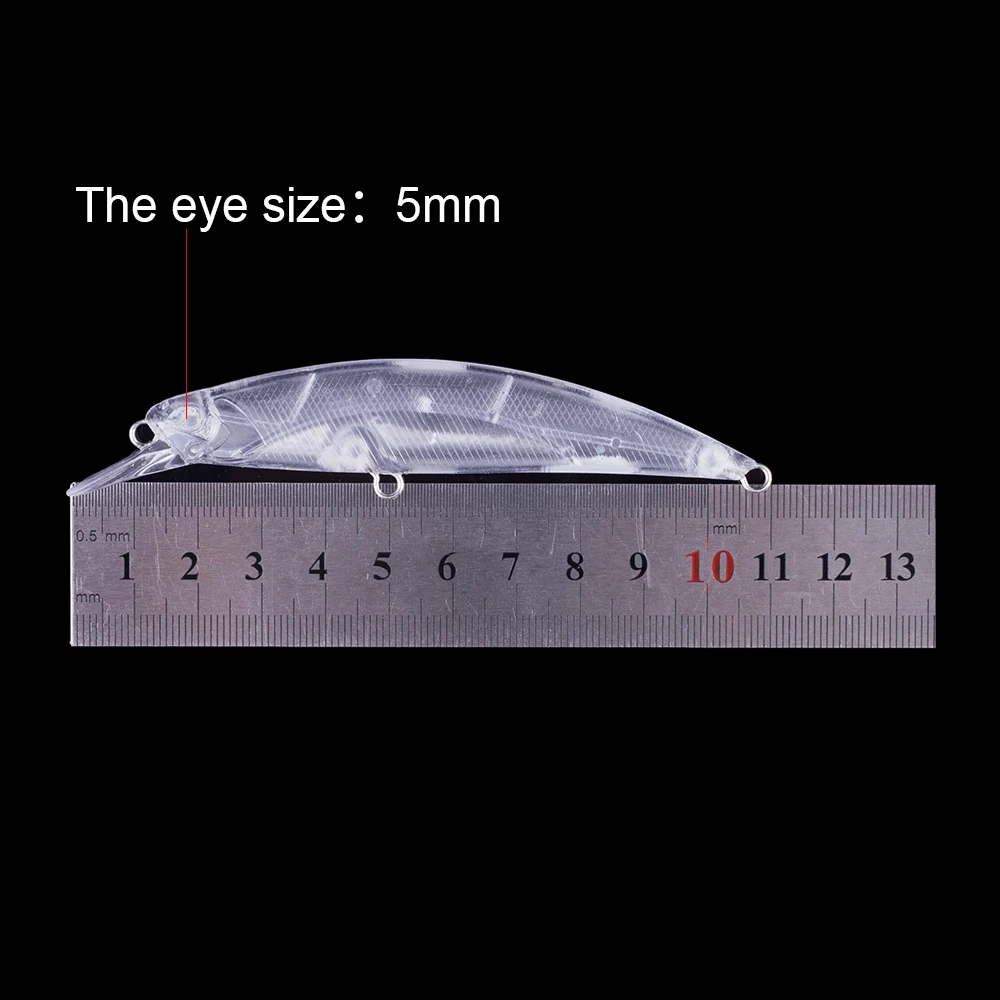 Hanlin-señuelo de pesca en blanco, cebo Crankbait Jerkbait que se hunde, Wobbler, Minnow, sonajeros, lápiz, aparejos de lubina sin pintar, 10/20 piezas, 11CM, 14G - imagen 2