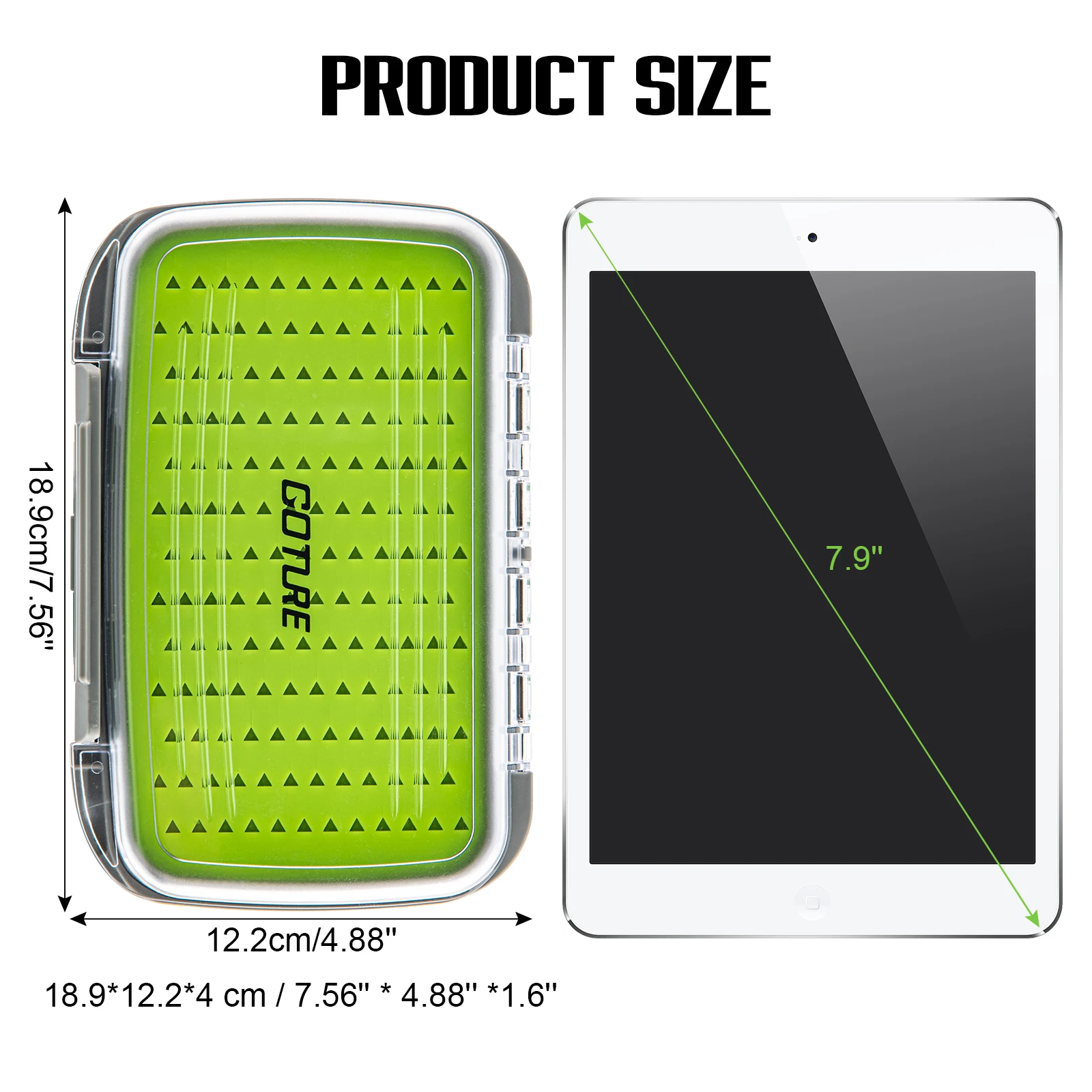 Goture-señuelo de pesca con mosca, resistente al agua, cebo, trucha, moscas, caja de almacenamiento, contenedor, señuelo de pescado, caja de pesca con mosca portátil - imagen 4