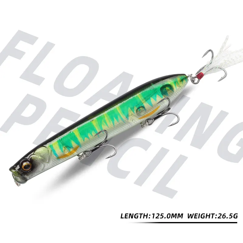 Magic Works 125mm 26,5g lápiz flotante pesca Topwater caminar el perro señuelo Wobblers cebo Artificial superficie de lubina señuelos para caminantes - imagen 3
