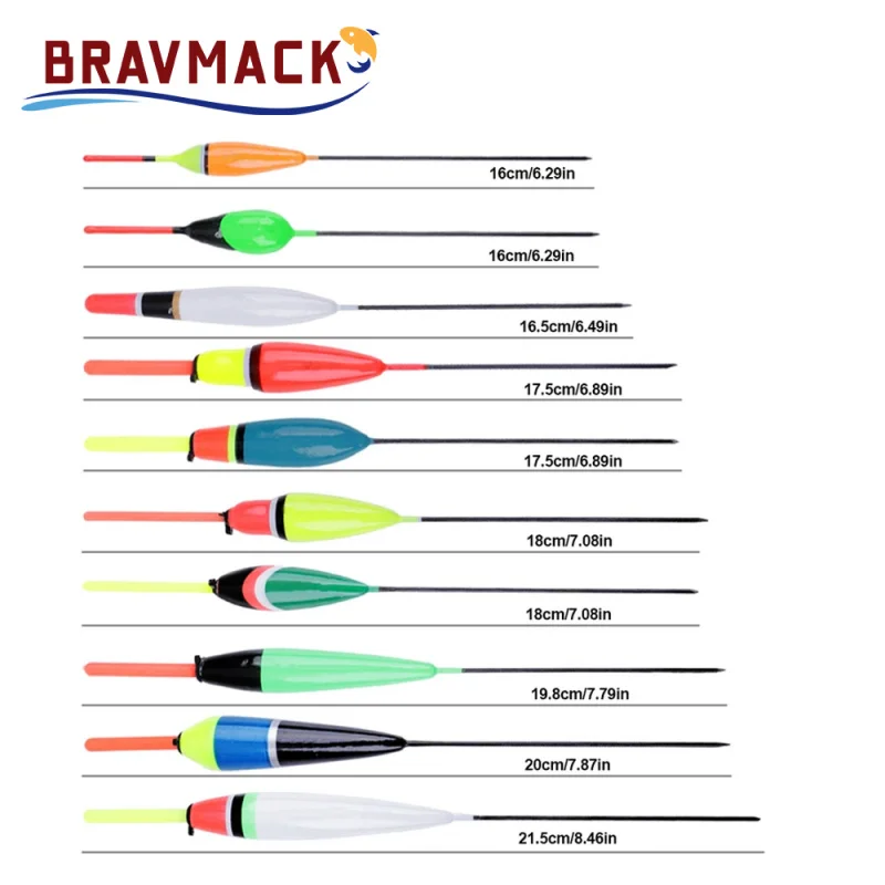 10Pcs Fishing Floats Set 1g-5g Long Tail Barguzinsky Fir Float Kit For Carp Bass Fishing Accessories Fishing Float - imagen 2