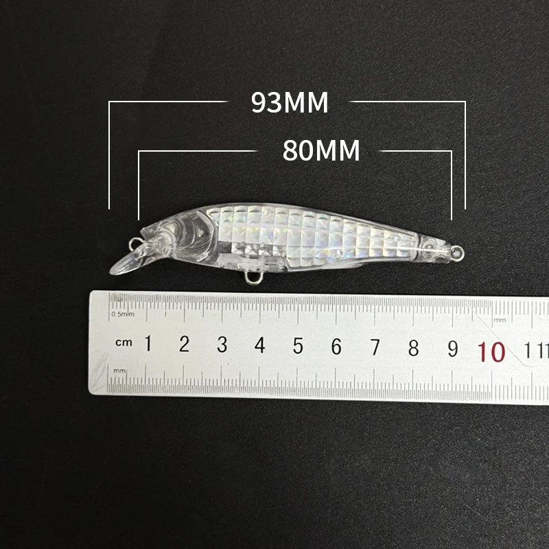 20 piezas sin pintar espacios en blanco señuelo de pececillo 80mm 8,9g cebo de pesca flotante cebo Artificial para lubina trucha Wobbler accesorios de pesca - imagen 2