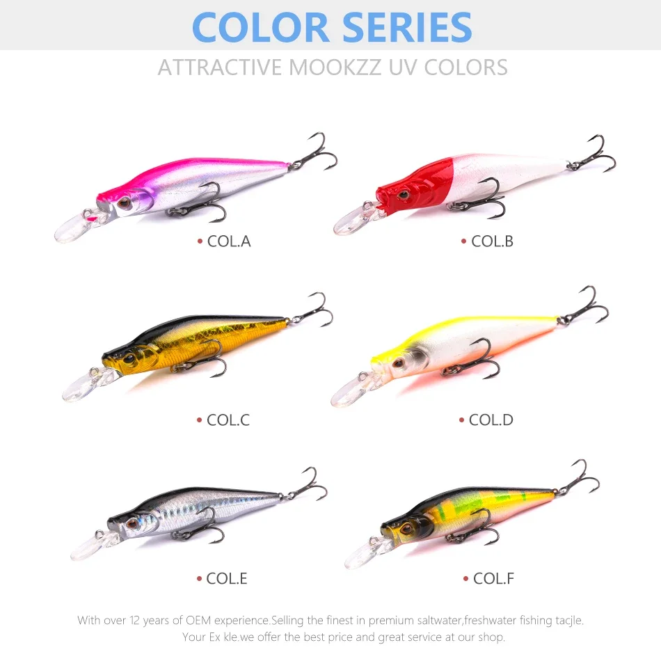 MOOKZZ Señuelos Wobblers suspensión flotantes premium - imagen 4