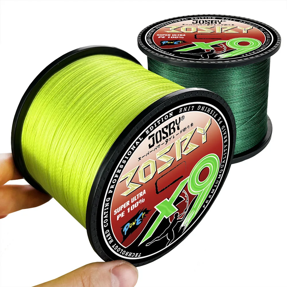JOSBY-sedal de Pesca trenzado de 9 hebras, hilo multifilamento para agua salada, 500M, 300M, 1000M - imagen 3