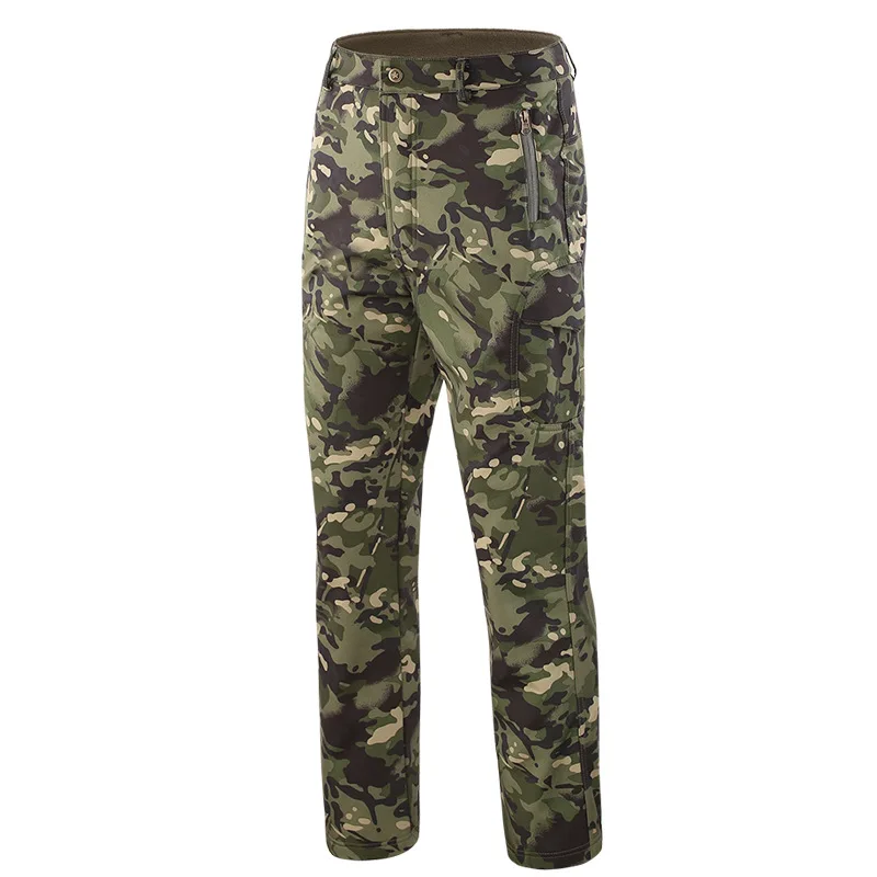 Pantalones de pesca impermeables térmicos hombre – Camuflaje lana - imagen 3