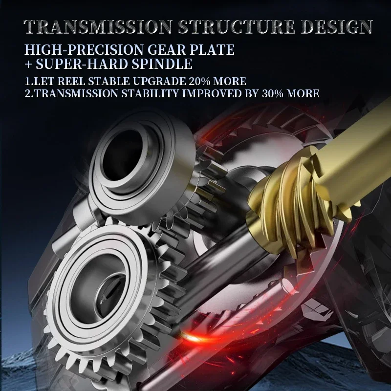 Carrete giratorio de trucha Mavllos JINWEI, arrastre de 10kg, relación 5,2: 1, marco de carbono ligero, carrete poco profundo de aluminio, carrete de pesca de carpa y trucha - imagen 5