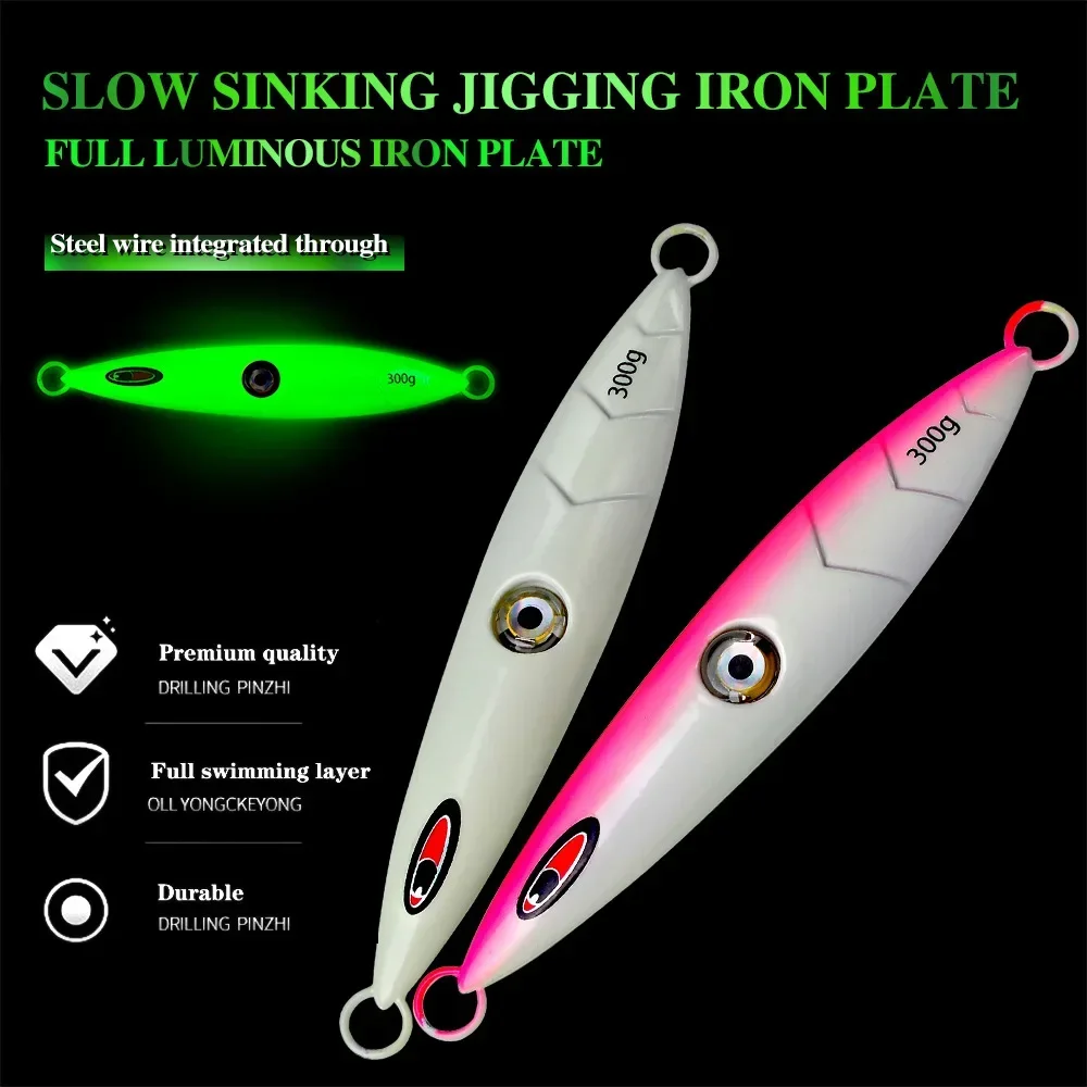 Plantilla de Metal lento Lucky Jack, cebo Artificial de 120G, señuelo de pesca en la costa, cuchara de Jigging, aparejos de pesca con cola de pelo, 1 ud. - imagen 3