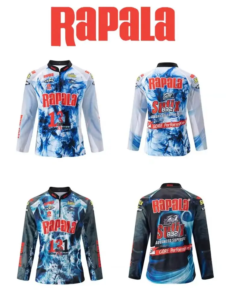 Nuevo Traje de pesca Rapala, camiseta de manga corta, Protector de manga, traje rojo negro, traje de carreras - imagen 3