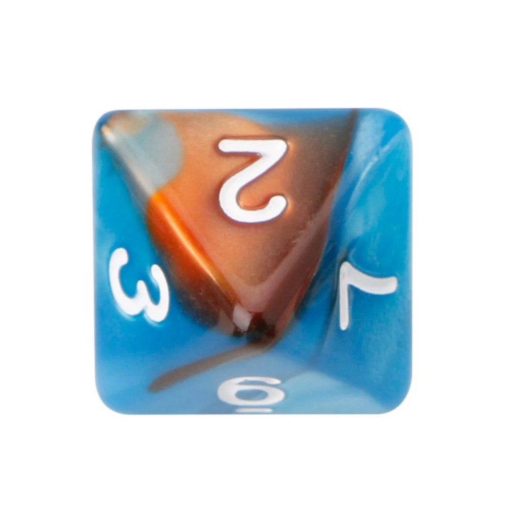 D4 D6 D8 D10 D12 D20 7 unids/set para mazmorras de RPG para dados acrílicos RPG DnD dados poliédricos dados de colores mezclados colores dobles