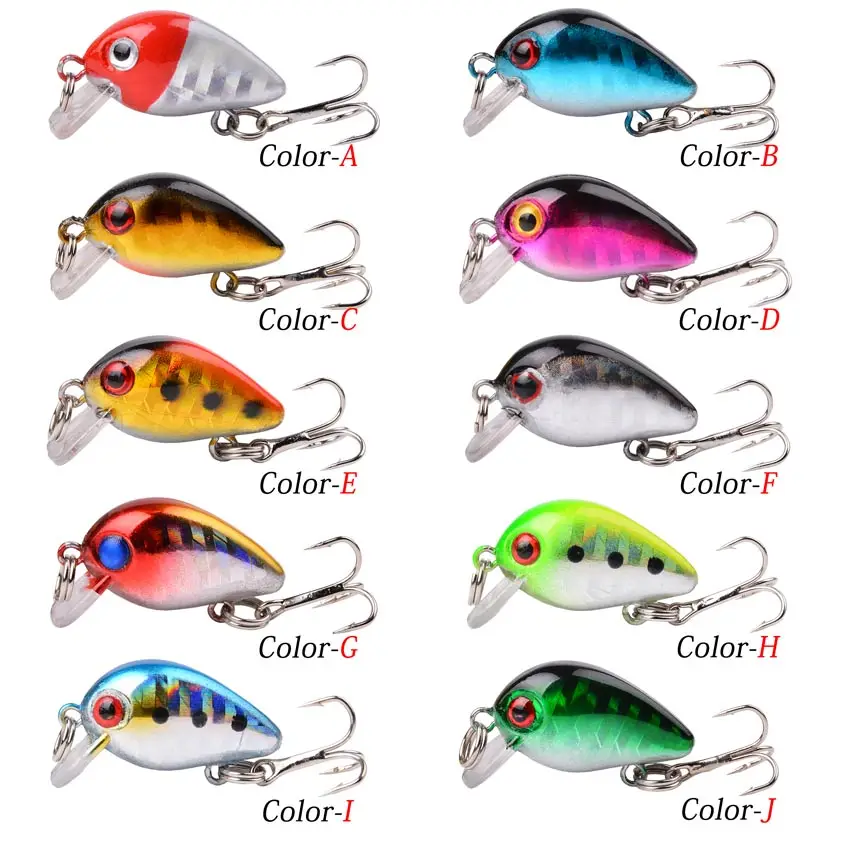 Juego de Señuelos de Pesca, cebos Crankbaits de 3cm, 1,8g, Micro duro, cebos artificiales, Mini señuelo para piscardo, Lucio, trucha - imagen 5