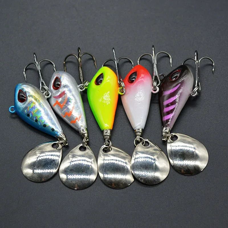 OUTKIT nuevo Metal Mini VIB con cuchara señuelo de pesca 6g10g17g25g 2cm aparejos de pesca Pin Crankbait vibración Spinner cebo que se hunde - imagen 2