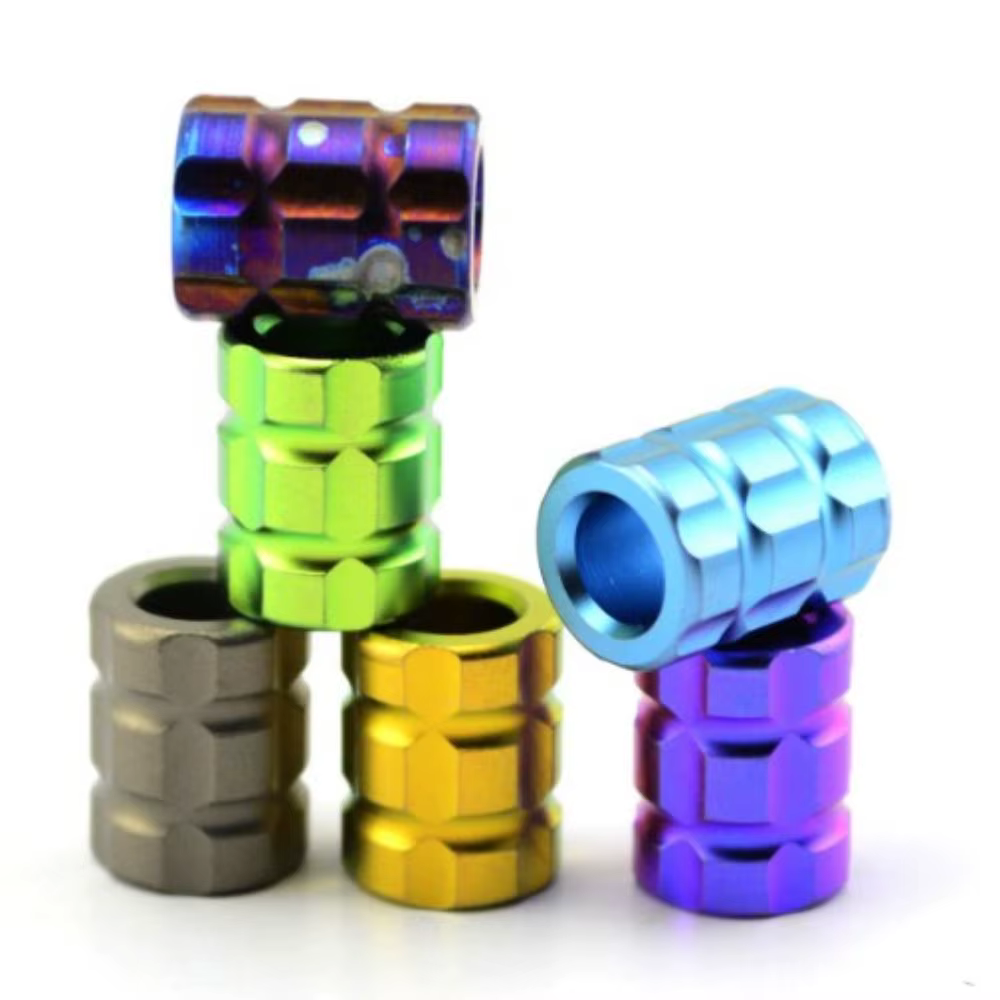 Cuentas de cuchillo TC4 de aleación de titanio, 7 estilos, colgante de cordón de cuchillo de alta calidad, cuerda de Paracord, cuentas de cuchillo EDC Multi herramientas - imagen 2