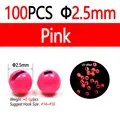 100pcs 2.5mm Pink