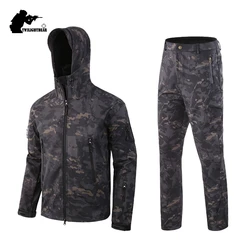 Traje de pesca Softshell impermeable camuflaje
