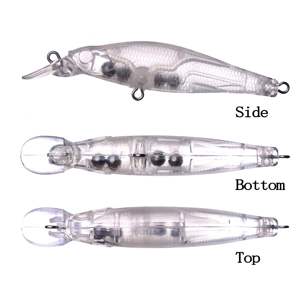 Chan'sHuang-cebo en blanco sin pintar, 20 piezas, 9cm, 7g, sonajeros, flotante, pececillo de buzo poco profundo, aparejos de pesca artificiales hechos a mano - imagen 2