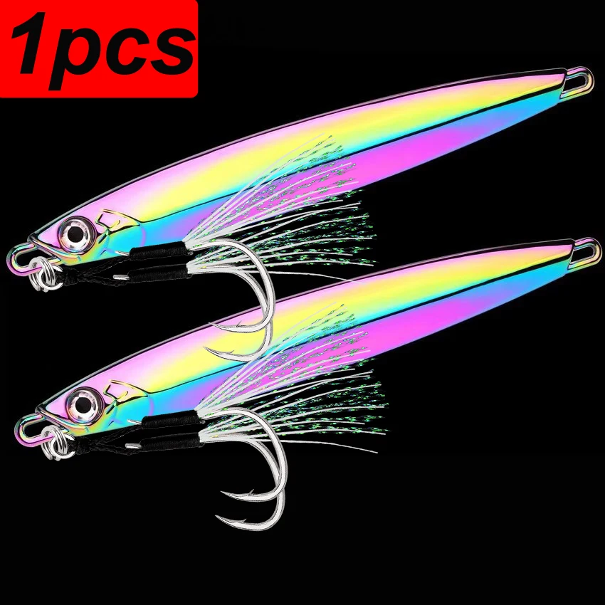 Señuelo de Pesca de agua salada, anzuelo de Metal de 60g, 80g, 2024g, cebo duro de Pesca, cuchara, trucha, Jigging, 100 - imagen 3