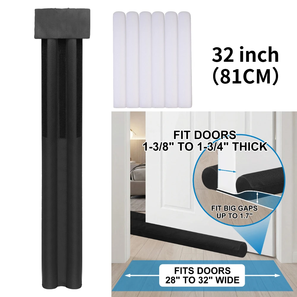 Sellador inferior puerta doble hoja – Flexible antirruido y antiviento - imagen 4