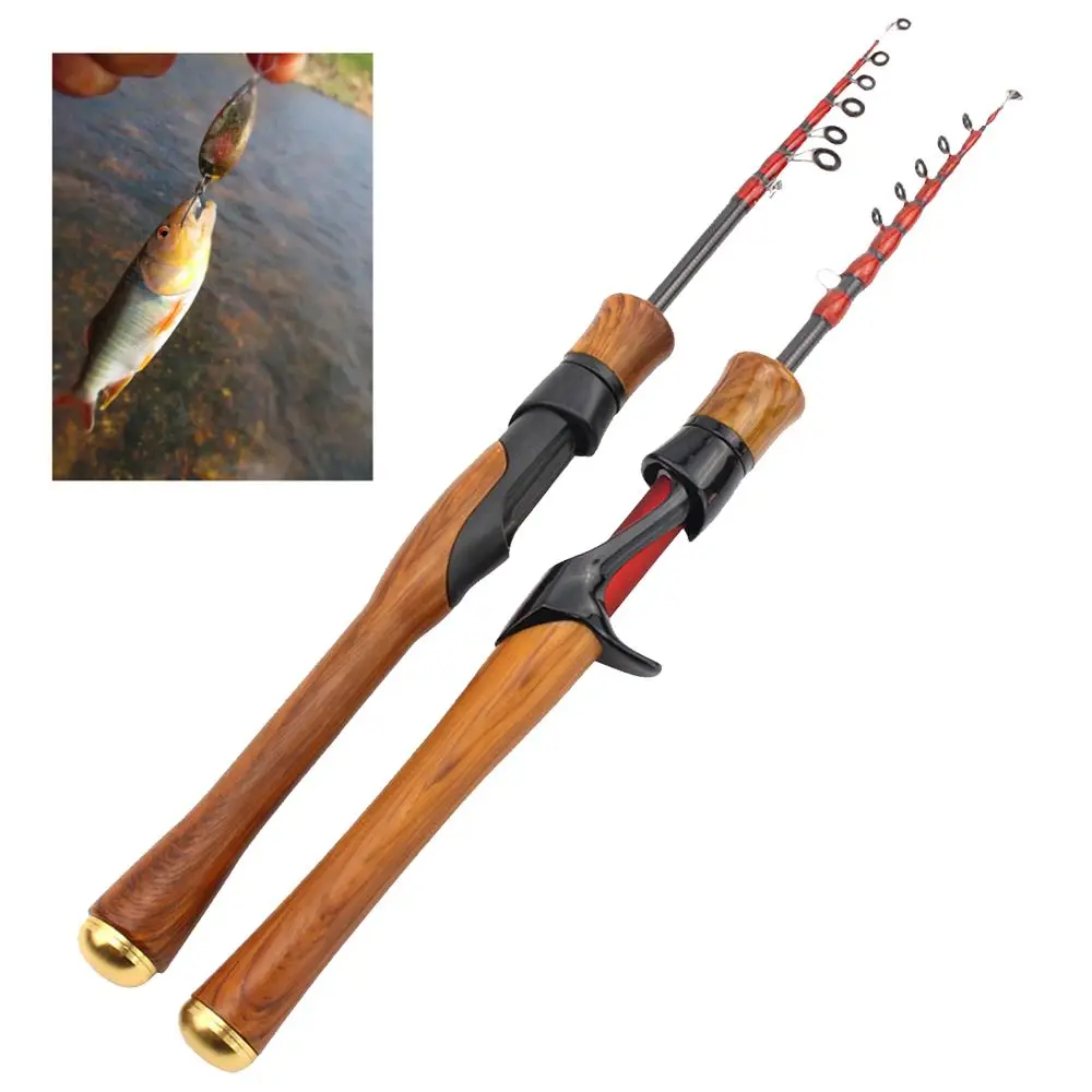 Mini viaje ultraligero carpa alimentador aparejos de pesca corriente mano caña de pescar telescópica - imagen 2