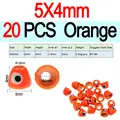 5X4mm 20pcs Orange