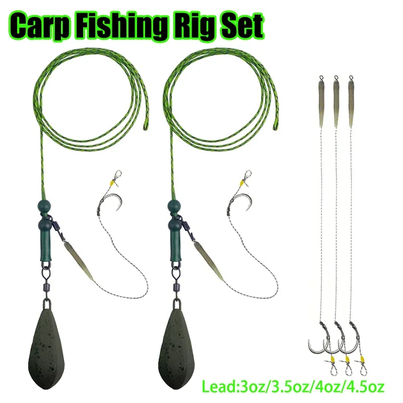 Kit Hair Rigs Carpa – Plomos Recubiertos y Ganchos Giratorios - imagen 5