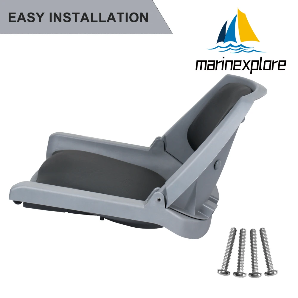 Silla plegable de plástico moldeado para barco, asiento giratorio para lancha rápida, pesca al aire libre, marinero, Lancha marina, accesorios para barcos - imagen 5