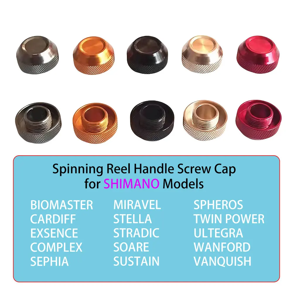 Tapa de tornillo de mango de carrete giratorio para SHIMANO EXSENCE/COMPLEX/STELLA/STRADIC/ULTEGRA/WANFORD/SOARE, piezas de repuesto de carrete de pesca