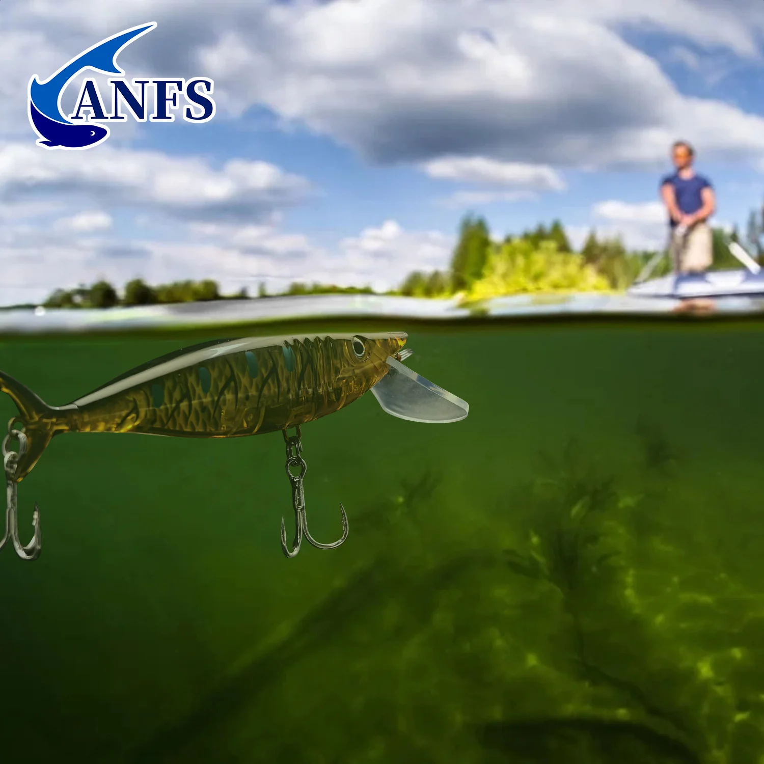 ANFS Señuelo tiburón realista agua dulce y salada - imagen 5