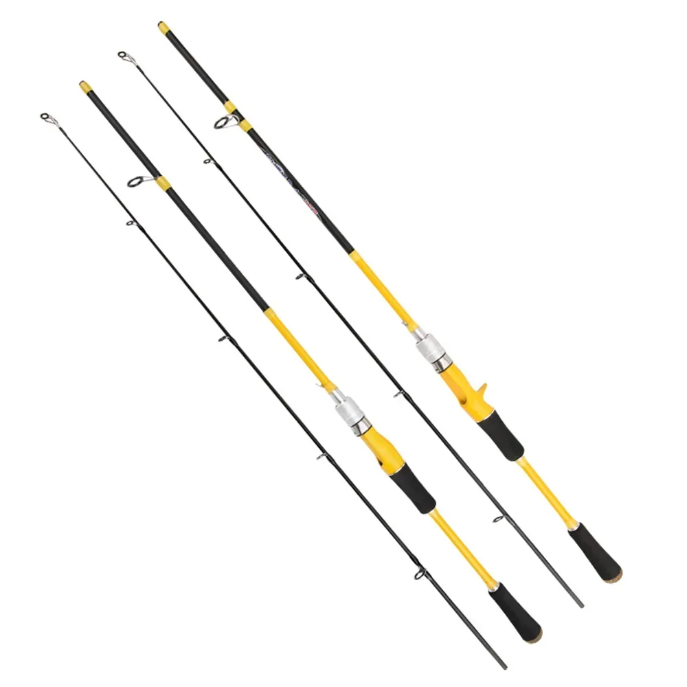 Caña de pescar fundida a prueba de agua, herramienta de pesca de carpa, cebo de pescado, 2 secciones, Costa, 5g-20g, giratoria de carbono, medio, rápido, salvaje, 1,80 M/1,65 M - imagen 4
