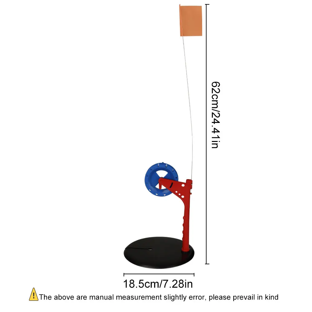 NGB 2 unids/set caña de pescar en hielo de invierno punta hacia arriba con marcador de bandera caña de pescar en hielo herramienta de pesca portátil bandera plegable - imagen 5