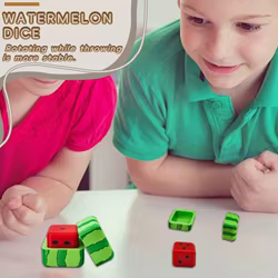 Dados de sandía cuadrados – Números 6 caras para juegos de bar