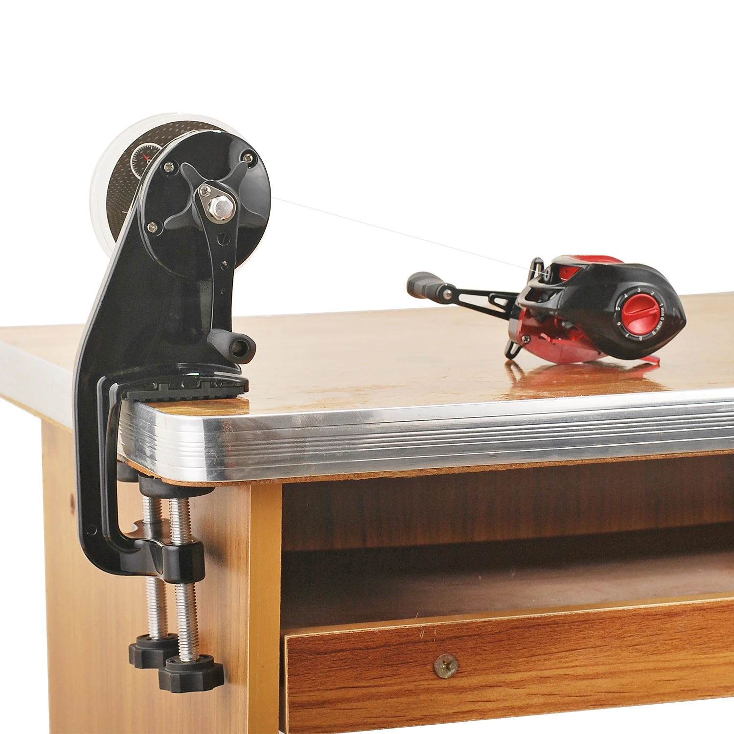 Carrete giratorio para Baitcasting, máquina bobinadora de línea de pesca portátil, herramientas de aparejos de pesca - imagen 3