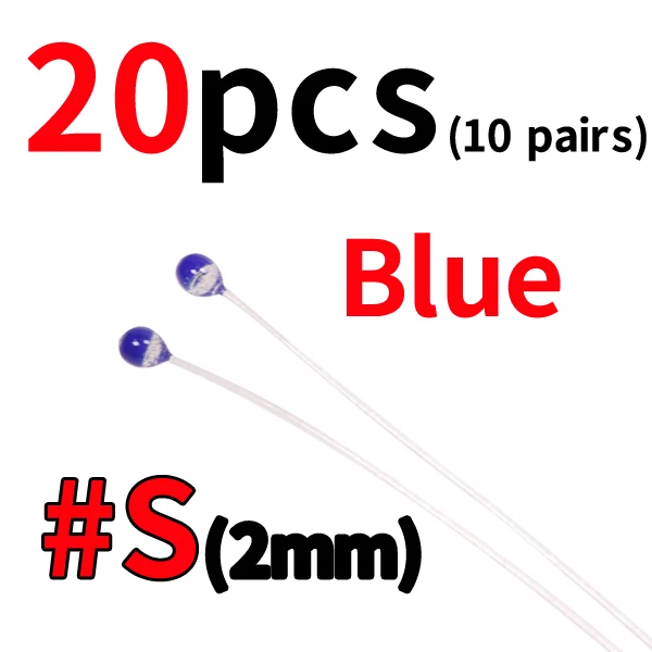 20pcs 2mm blue