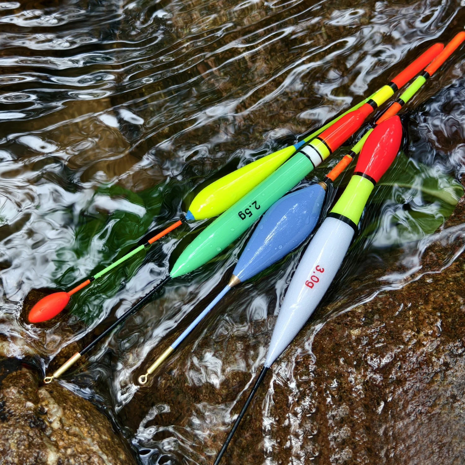 Juego de flotadores de Pesca EVA, 10 unidades, 1,5-5g, flotador de señuelo de profundidad ajustable, 10 colores, aparejos de Pesca de hundimiento rápido - imagen 5