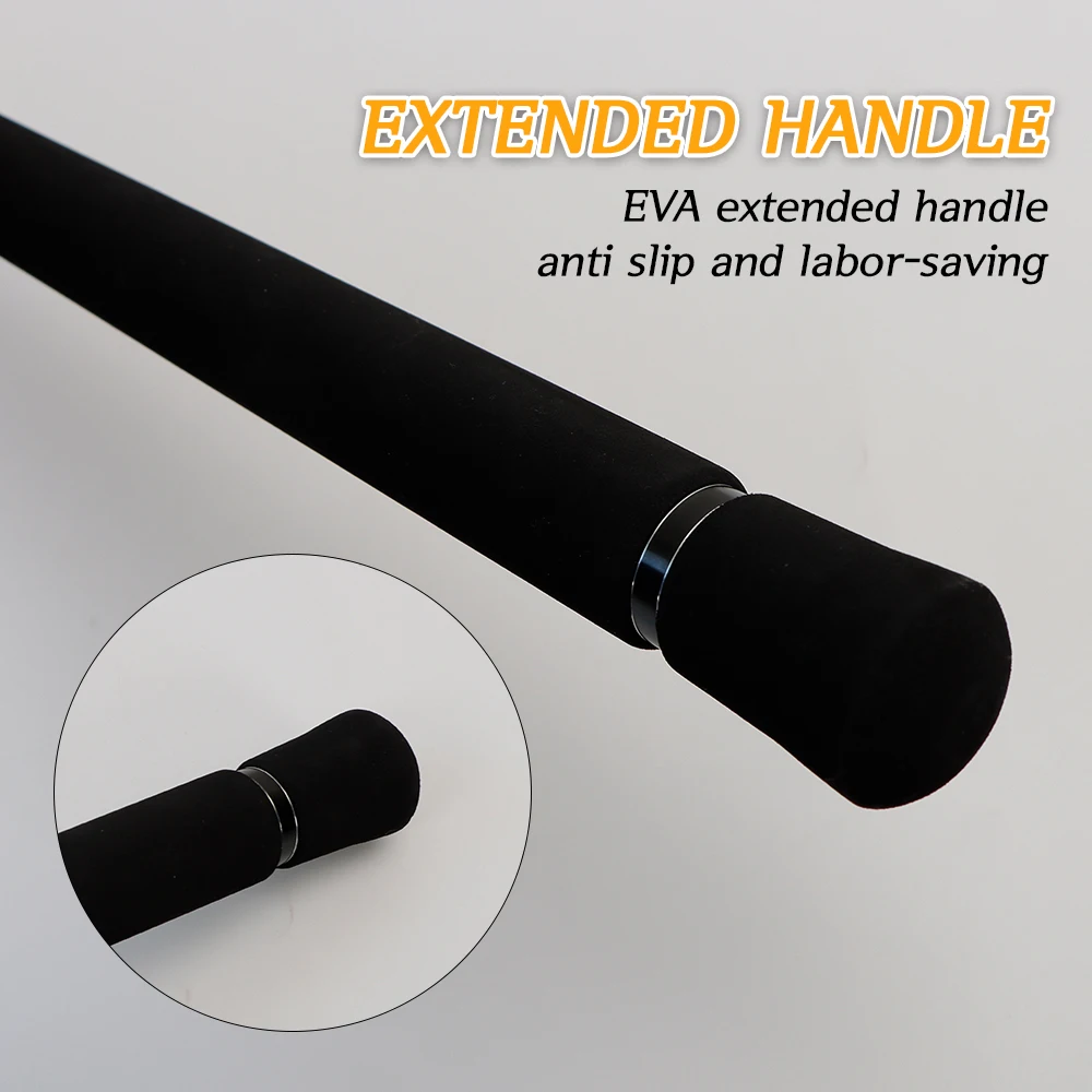 TOLU Original nuevo LANYUE alta rendimiento 4 secciones Jigging caña de pescar giratoria 1,98/2,1 M/2,4 M H acción señuelo peso 10-68g - imagen 5