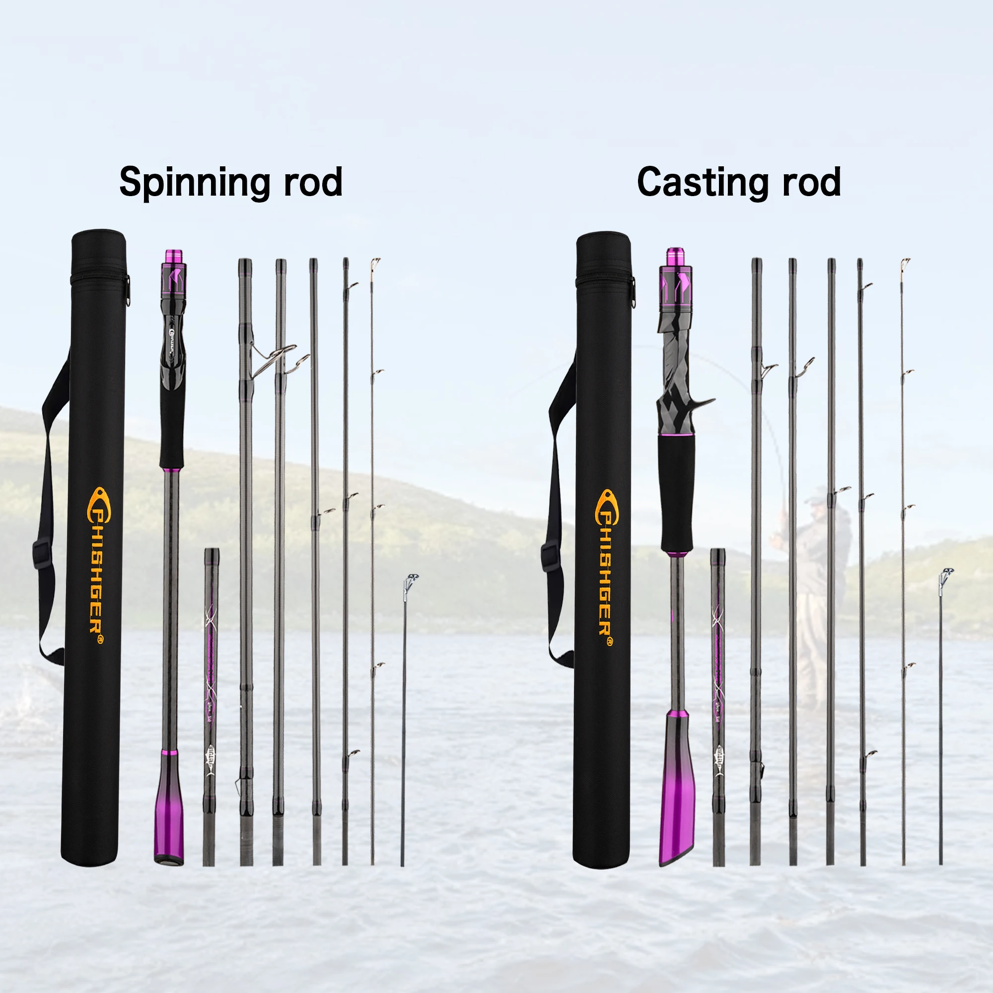 BIUTIFU Traveller+ Caña de spinning ajustable en carbono T1000 - imagen 5