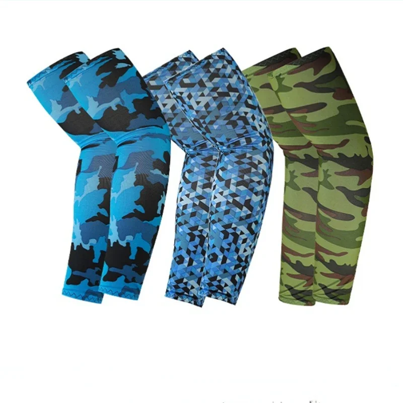 Mangas de brazo de refrigeración deportivas Unisex para hombre, cubierta para correr, protección solar UV, para exteriores, pesca, ciclismo, para ocultar tatuajes, 2 uds. - imagen 5