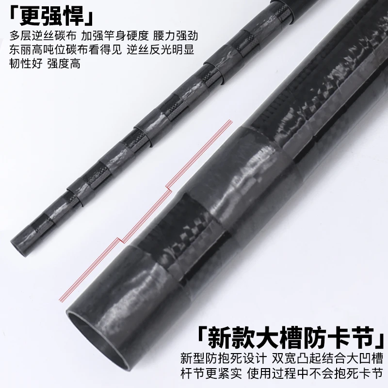 Caña telescópica superdura, Red de inmersión para pesca en el mar, herramientas de 5,5 m, 6,5 m - imagen 3