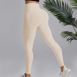 Leggings de yoga sin costuras cintura alta elásticos fitness