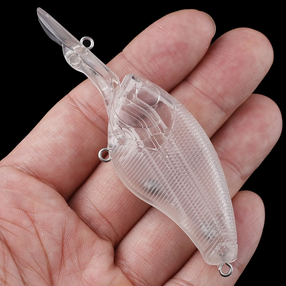 Chan'sHuang-Cebo en blanco sin pintar para 20 piezas, cascabeles Crankbait, manivela de buzo medio, Señuelos de Pesca artificiales hechos a mano - imagen 4