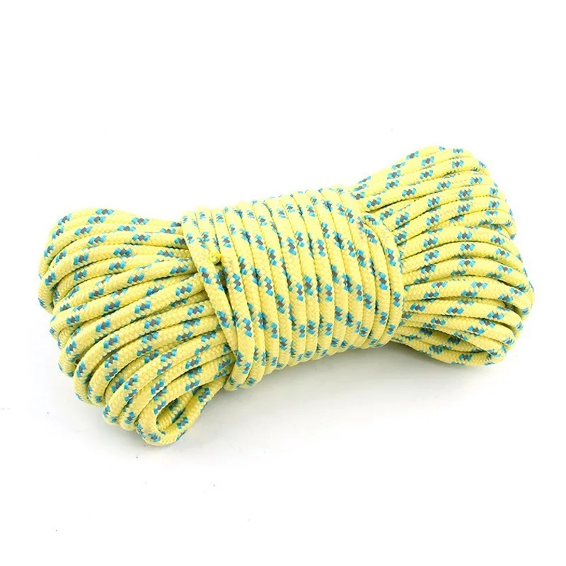 Cuerda de Paracord reflectante para tienda de campaña al aire libre, cuerda de tracción a prueba de viento, accesorios de dosel, 5mm de espesor, 10M-20M - imagen 4