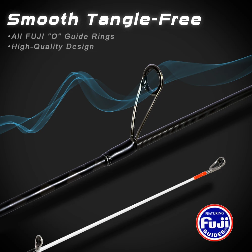 Mifine MICROBITE AJING caña de pescar giratoria punta Tubular L 2-10g 2,3 M para agua salada trucha de agua dulce perca pesca de lubina rápida 40T - imagen 3