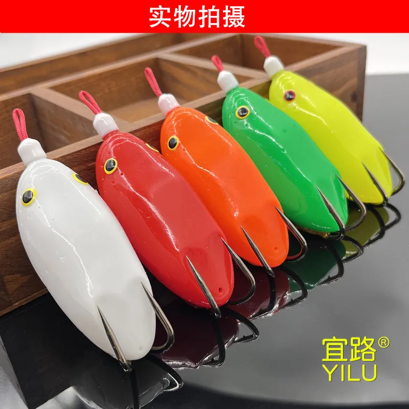 Señuelo de pesca 28g/7,5 cm señuelo de rana suave grande señuelo de cebo suave con Wobblers de superficie cebo Artificial - imagen 5