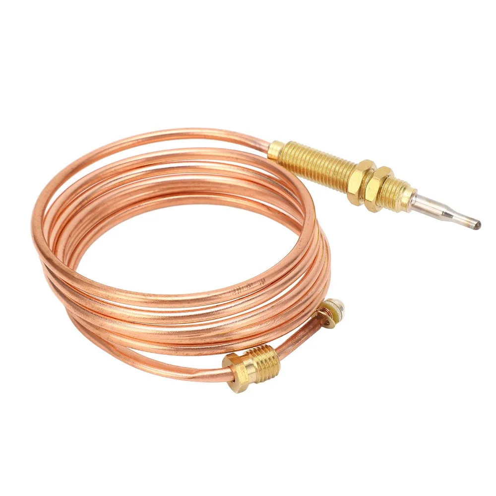 Termopar de Gas de cobre duradero, 120cm de longitud, termopar Universal dorado, Sensor de termopar, calentadores superiores de tanque de propano - imagen 2